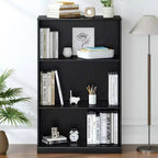 Libreria / Armadio contenitore effetto legno nero/marrone, 5 ripiani, Montaggio singolo