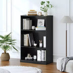 Libreria / Armadio contenitore effetto legno nero/marrone, 5 ripiani, Montaggio singolo
