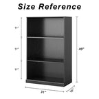 Libreria / Armadio contenitore effetto legno nero/marrone, 5 ripiani, Montaggio singolo
