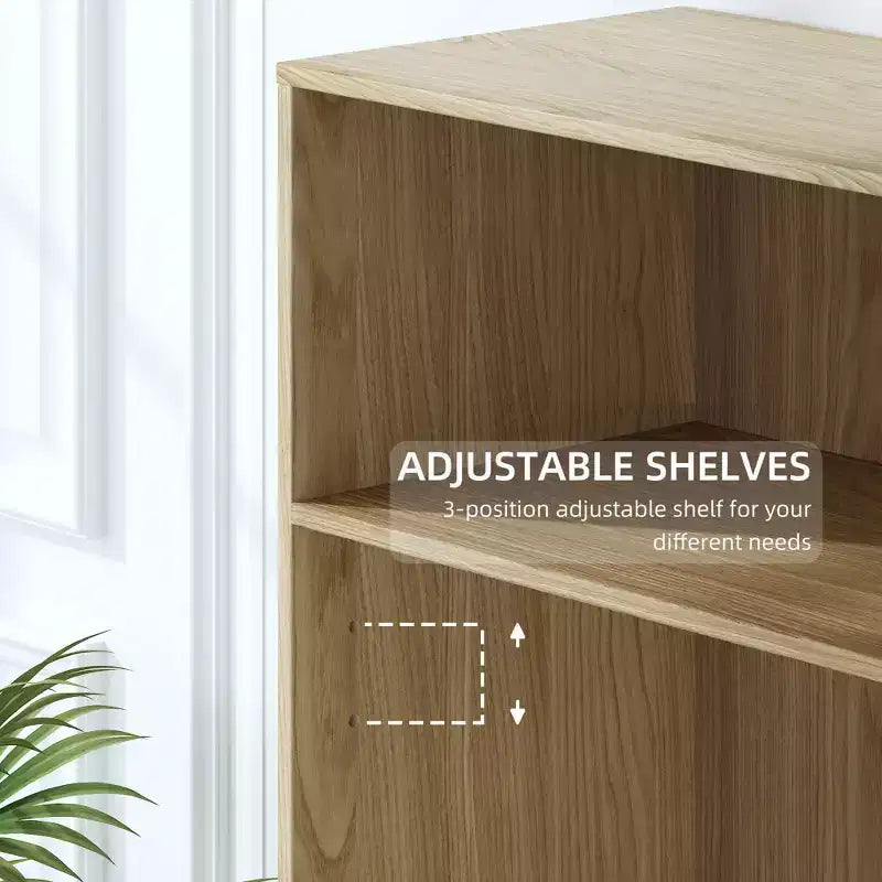 Libreria / Armadio contenitore effetto legno nero/marrone, 5 ripiani, Montaggio singolo