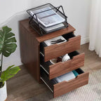 PexFix 3 Drawer Vertical File Cabinet Rolling Wooden Mobile Under Desk with Casters for Home Office
