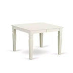 Set da pranzo rettangolare in bianco lino e azzurro, 5 pezzi, 4 posti