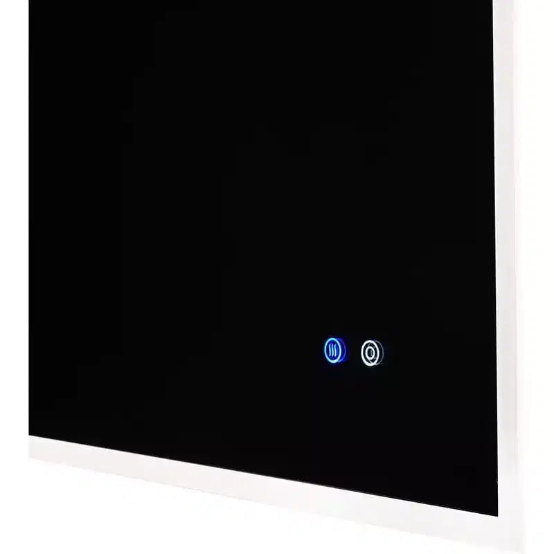 Specchio da bagno a LED rettangolare color argento per utente singolo con antiappannamento e dimmer, montaggio a parete