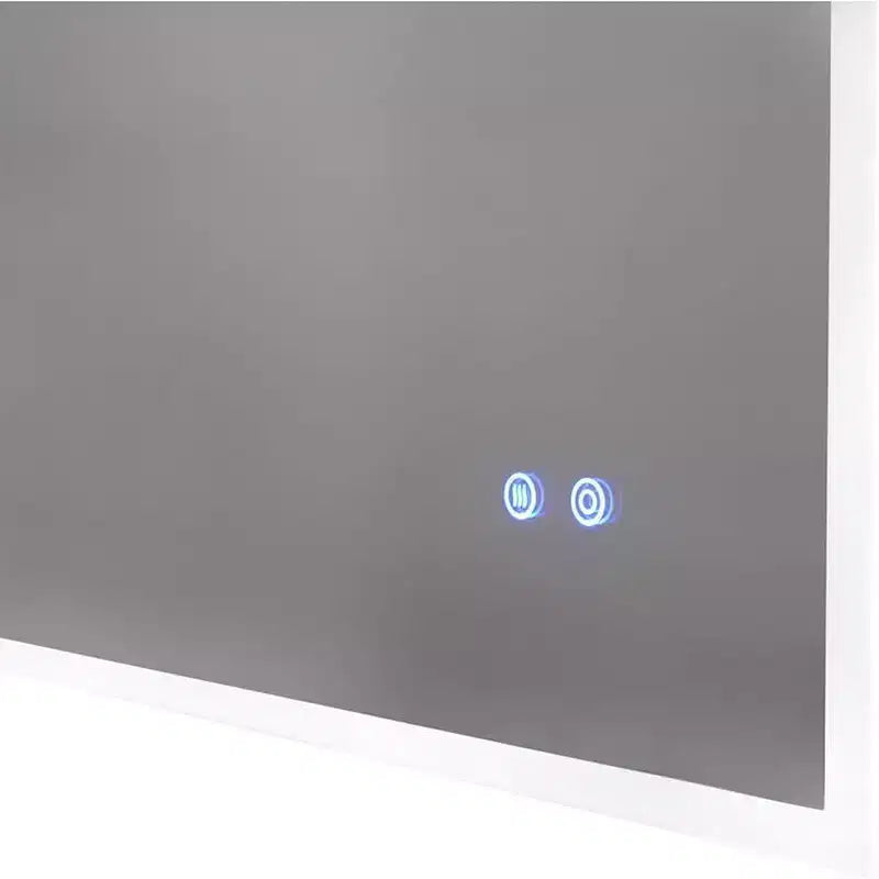 Specchio da bagno a LED rettangolare color argento per utente singolo con antiappannamento e dimmer, montaggio a parete