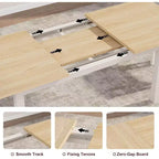 Set tavolo da pranzo allungabile in noce/legno con 2 panche e 2 sgabelli, 4-6 posti