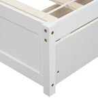 Letto a piattaforma singolo con 2 cassetti e testiera – Marrone / Grigio / Bianco, Per 1