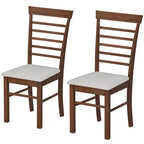 Set di sedie da pranzo senza braccioli imbottite nero e grigio / marrone scuro e beige (2 o 4 pezzi)