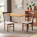Set di sedie da pranzo senza braccioli imbottite nero e grigio / marrone scuro e beige (2 o 4 pezzi)
