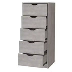 Cassettiera stretta a 5 cassetti, nero/grigio/bianco/naturale, cassettiera singola