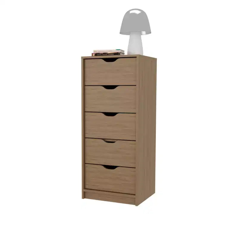 Cassettiera stretta a 5 cassetti, nero/grigio/bianco/naturale, cassettiera singola