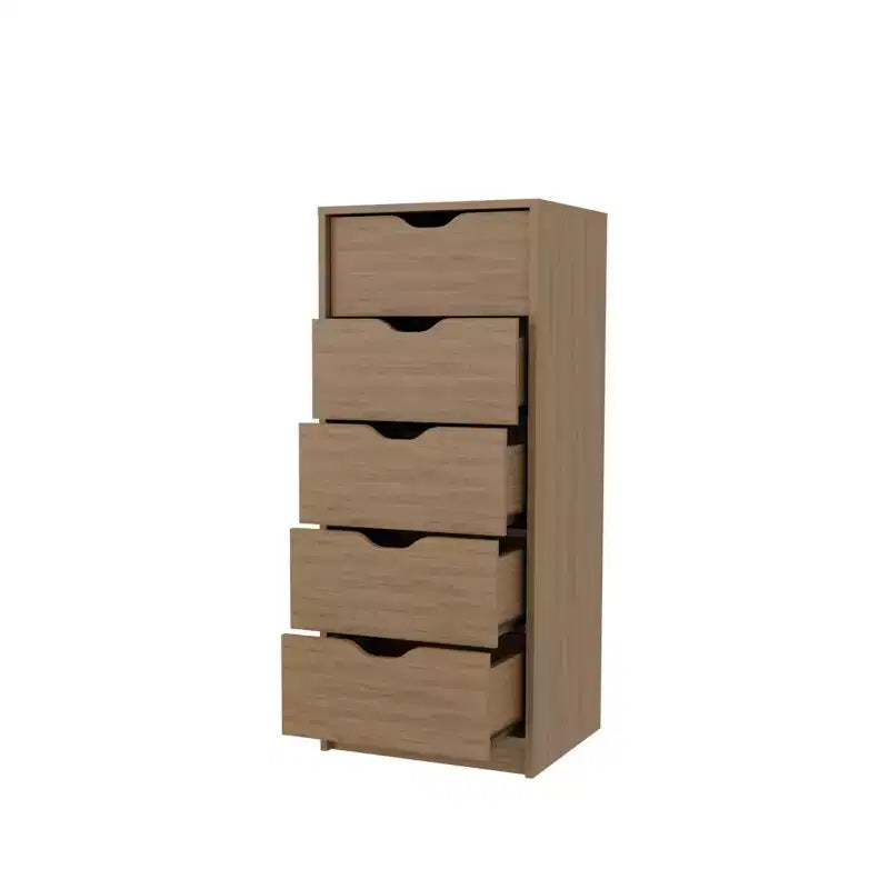 Cassettiera stretta a 5 cassetti, nero/grigio/bianco/naturale, cassettiera singola