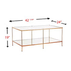 Tavolino da cocktail Art Déco marrone e trasparente per 1 – Struttura in ferro con piano in vetro temperato