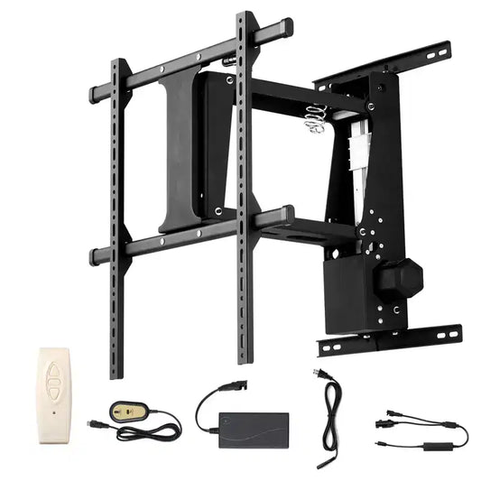 VEVOR Motorized TV Wall Mount, TV Mount for 32 to 65 Inch TV, Electric Adjustable Ceiling TV Mount, Motorized Flip Down TV Mount Bracket, Black