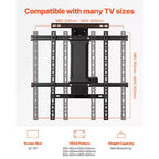 Supporto da parete motorizzato nero a scomparsa per TV, regolabile elettricamente, per TV da 32 a 65", schermo singolo