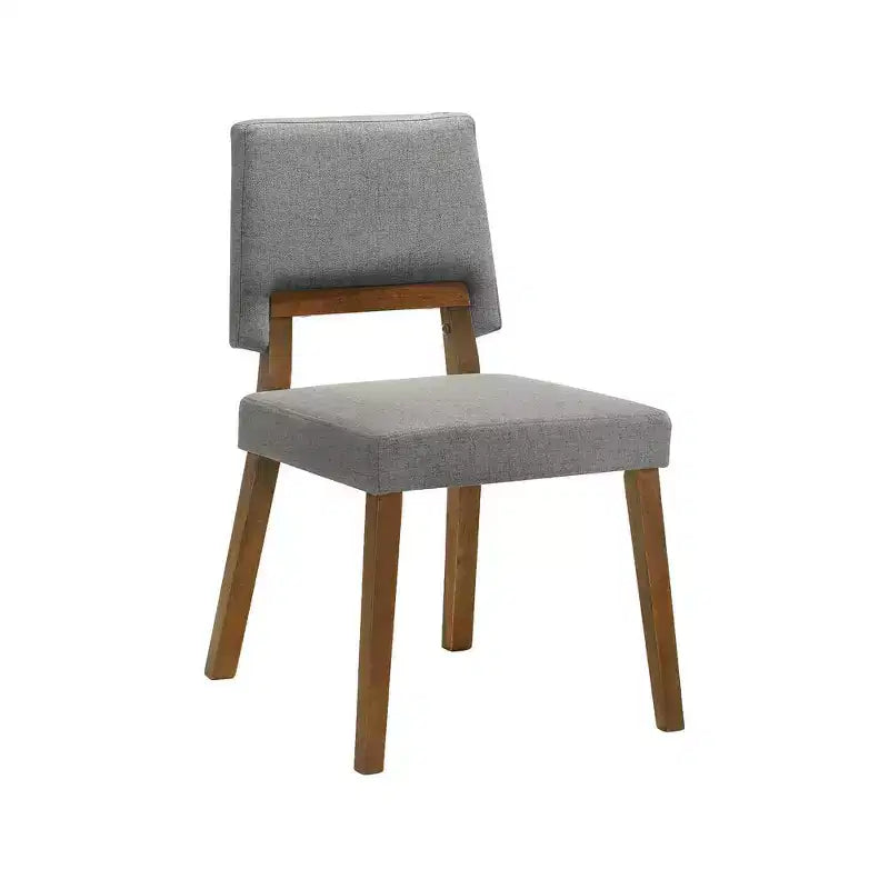 Sedia da pranzo imbottita noce e antracite, set da 2