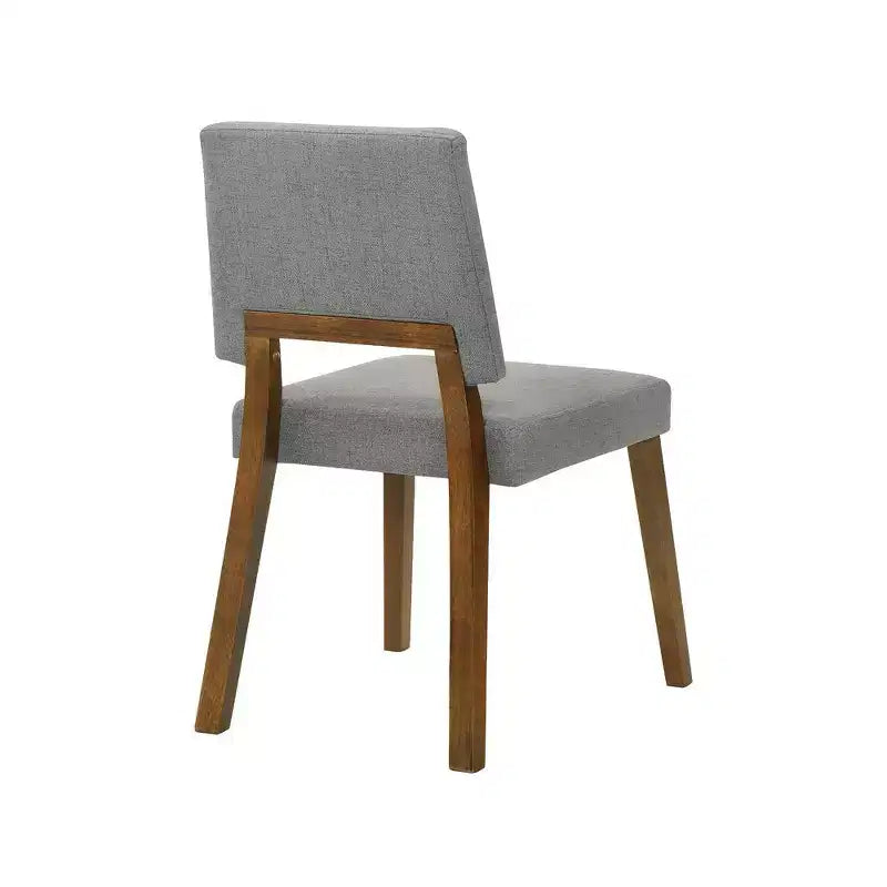 Sedia da pranzo imbottita noce e antracite, set da 2