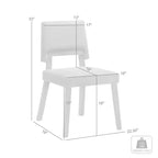 Sedia da pranzo imbottita noce e antracite, set da 2