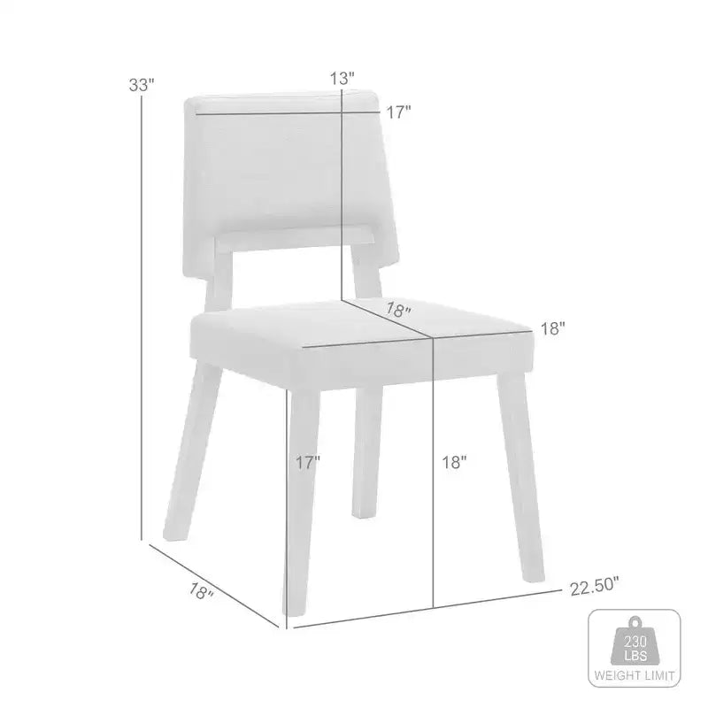 Sedia da pranzo imbottita noce e antracite, set da 2