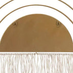 Specchio da Parete Ad Arco Oro con Frange, Singolo, Cornice in Metallo