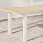 Tavolo da pranzo allungabile beige, rettangolare, 4-6 posti
