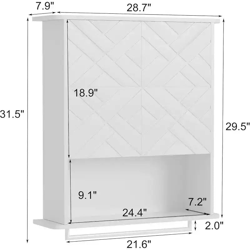 Mobiletto a muro nero opaco/bianco, mensola in legno a 2 ripiani con portasciugamani, singolo