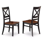 Set da pranzo ovale da 5 pezzi, color latticello e ciliegio / bianco, 4 posti a sedere