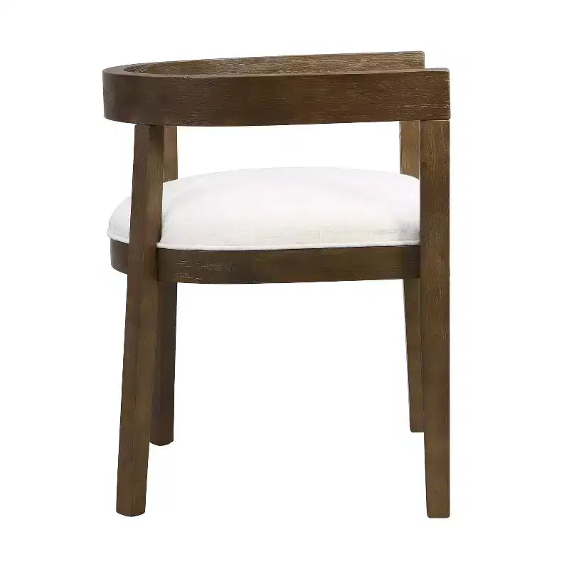 Set da pranzo rettangolare imbottito marrone, 6 posti, 7 pezzi
