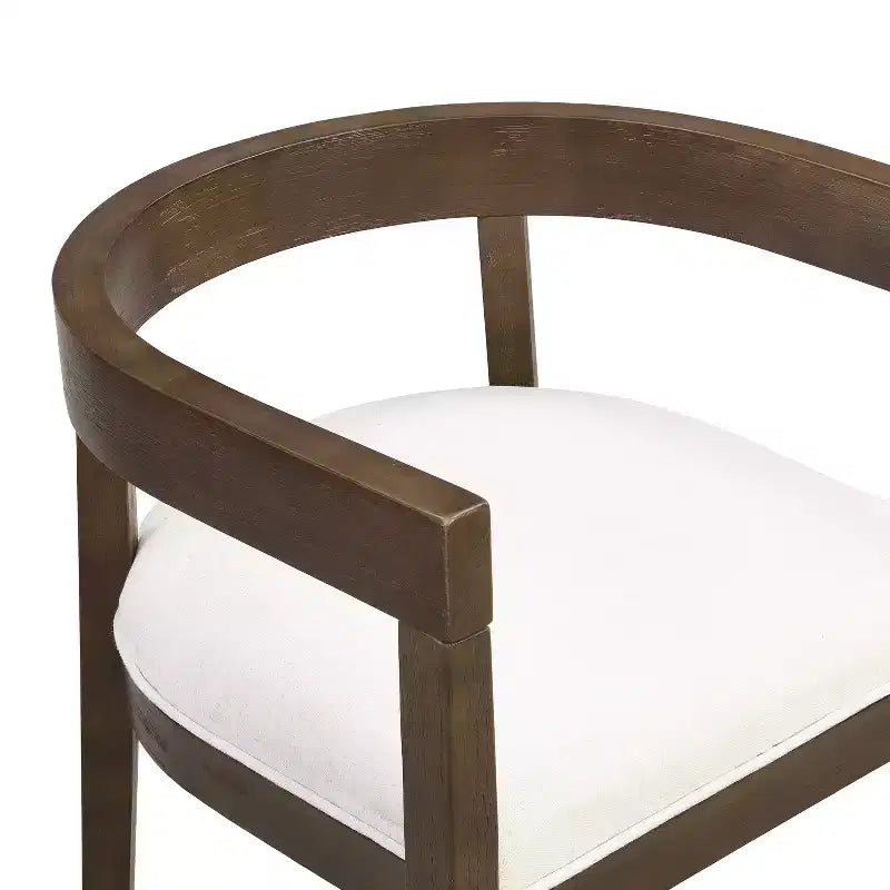 Set da pranzo rettangolare imbottito marrone, 6 posti, 7 pezzi
