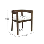 Set da pranzo rettangolare imbottito marrone, 6 posti, 7 pezzi