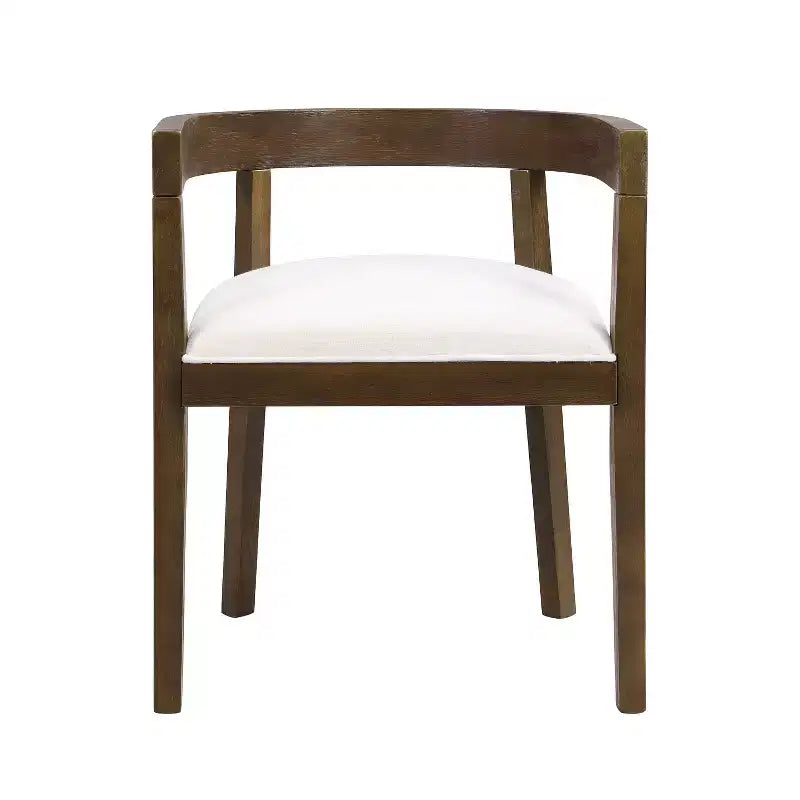 Set da pranzo rettangolare imbottito marrone, 6 posti, 7 pezzi