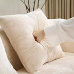 Divano sezionale a L in ciniglia beige/verde/grigio con chaise longue, 4 posti