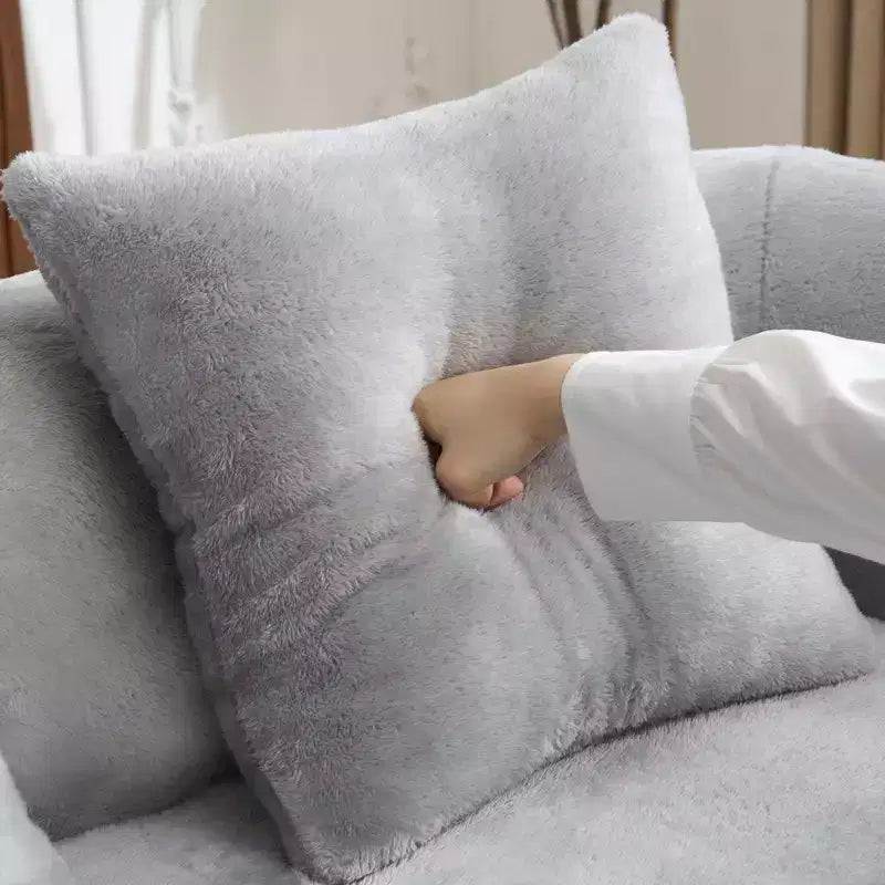Divano sezionale a L in ciniglia beige/verde/grigio con chaise longue, 4 posti