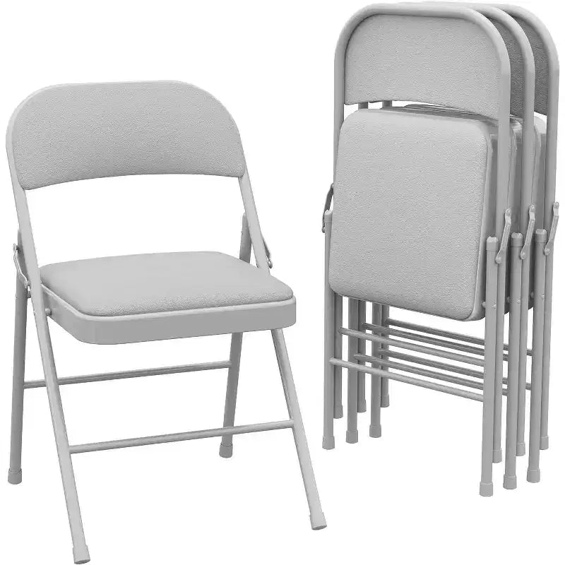 Folding Chairs with Padded Cushions, Hold Up to 350 Pounds, Suitable for Dining Room, Home Office, Indoor and Outdoor Events