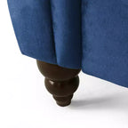 Chaise longue in velluto trapuntato nero / smeraldo / blu navy per 2, stile moderno e glamour