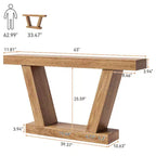 Tavolo Consolle Stretto a 2 Ripiani Marrone / Colore Legno – Montaggio 1 Persona