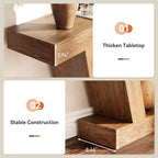 Tavolo Consolle Stretto a 2 Ripiani Marrone / Colore Legno – Montaggio 1 Persona