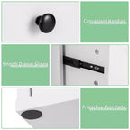 Libreria a 6 scomparti con 3 cubi aperti e 3 cassetti, Bianco/Marrone rustico, Montaggio per 1 persona