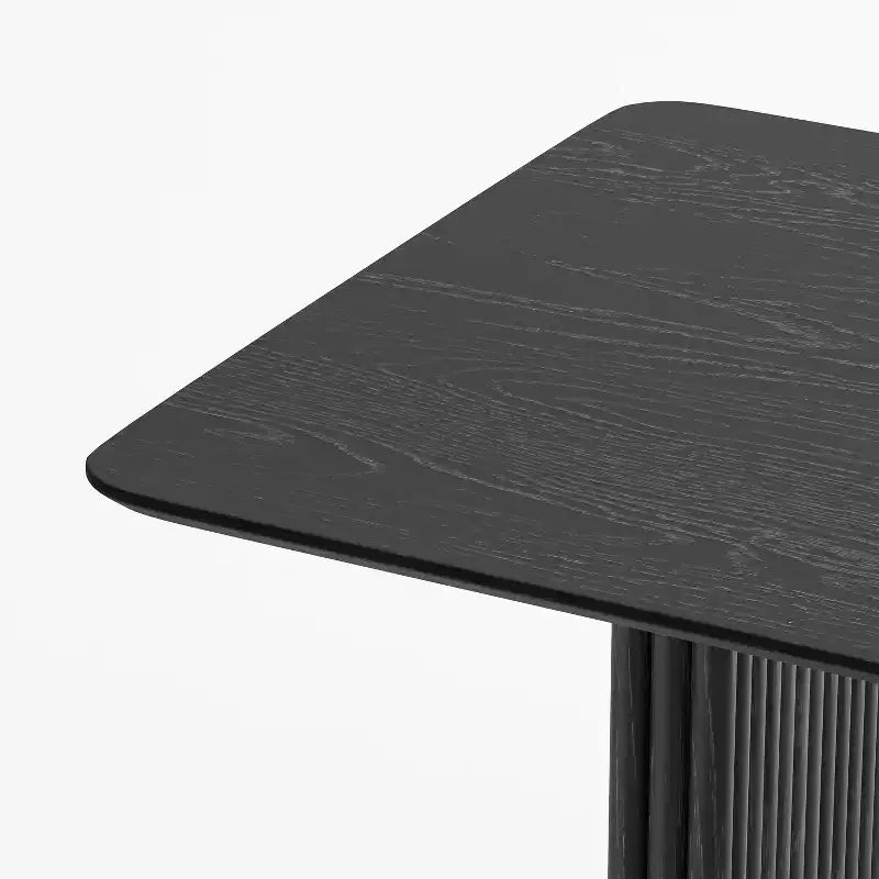 Tavolo da pranzo in legno massello Black Wave Leg, 8 posti a sedere