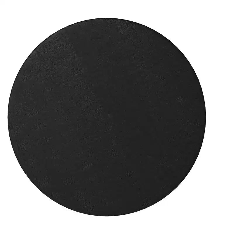 Tavolino accentato contemporaneo Willis da 13 pollici in legno di mango massiccio con intaglio a V, colore nero, assemblato