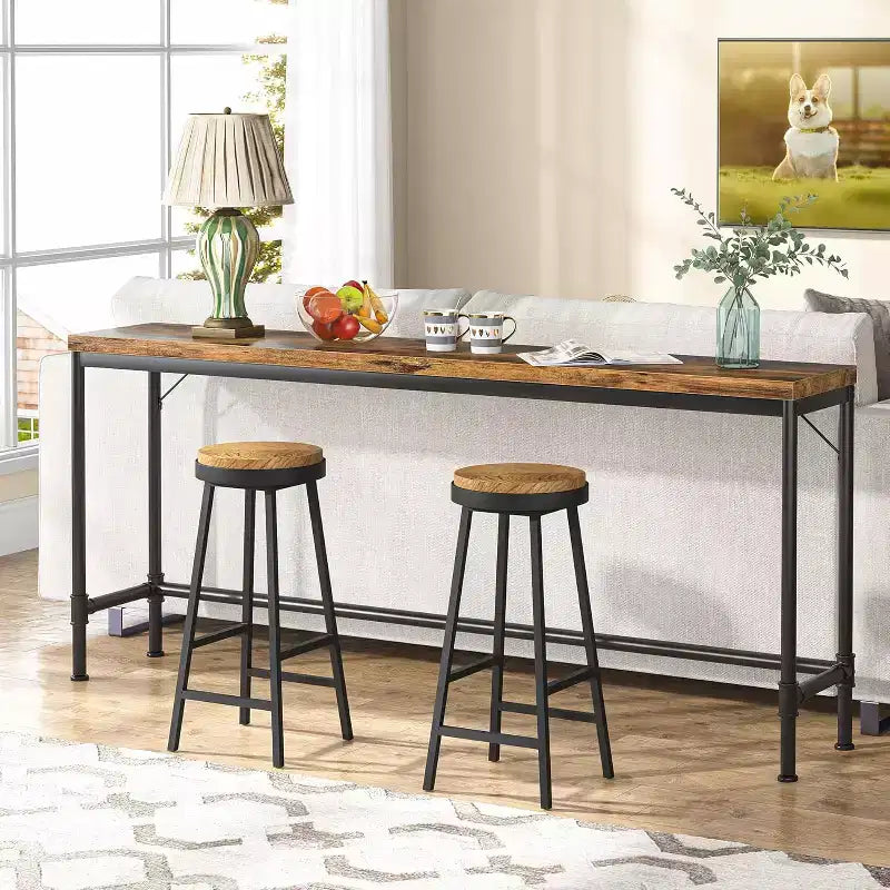 Tavolo consolle industriale marrone, rettangolare, singolo, 180 cm L