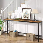 Tavolo consolle industriale marrone, rettangolare, singolo, 180 cm L