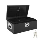 Diamond Plate Steel Truck Tool Box with Lock, Side Handle & Keys, Waterproof, Durable Organizer for Pickup, RV, Trailer, Workshop