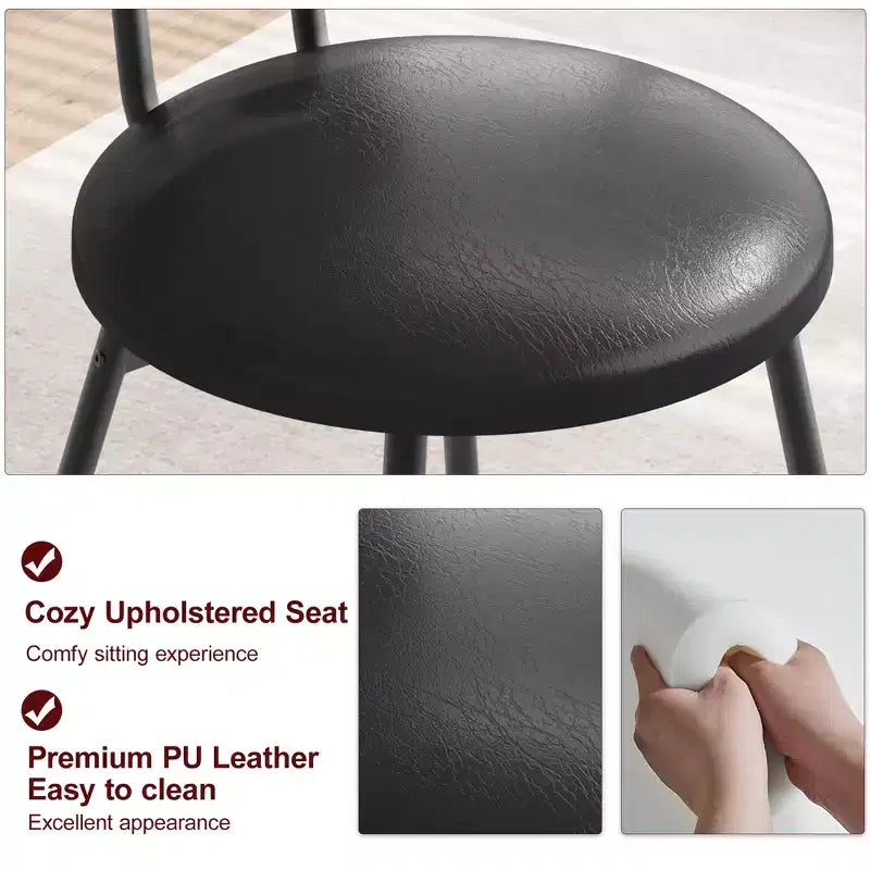 Sedia da pranzo in rattan con seduta imbottita, Nera o Multipla, Set da 2 o 4