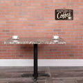 Flash Furniture Piano del Tavolo Rettangolare in Laminato Effetto Marmo Grigio 24 x 42