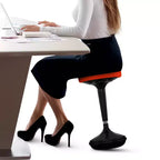 Sgabello ergonomico da scrivania oscillante nero/rosso/blu, altezza regolabile, 1 persona