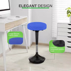 Sgabello ergonomico da scrivania oscillante nero/rosso/blu, altezza regolabile, 1 persona