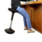 Sgabello ergonomico da scrivania oscillante nero/rosso/blu, altezza regolabile, 1 persona