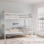 Letto a castello singolo/singolo bianco/grigio/blu navy, convertibile, per 2 persone