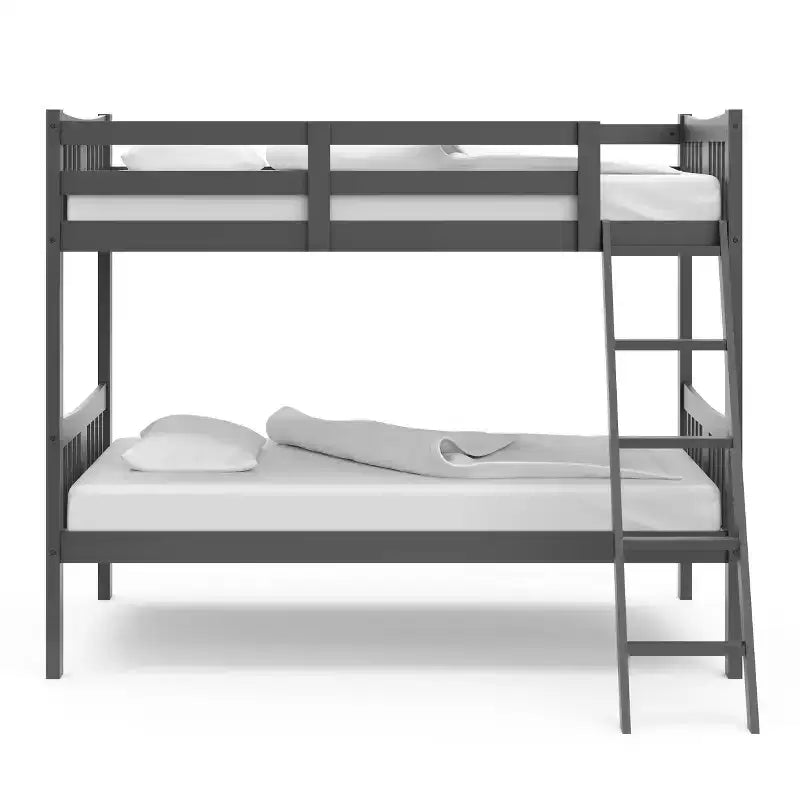 Letto a castello singolo/singolo bianco/grigio/blu navy, convertibile, per 2 persone