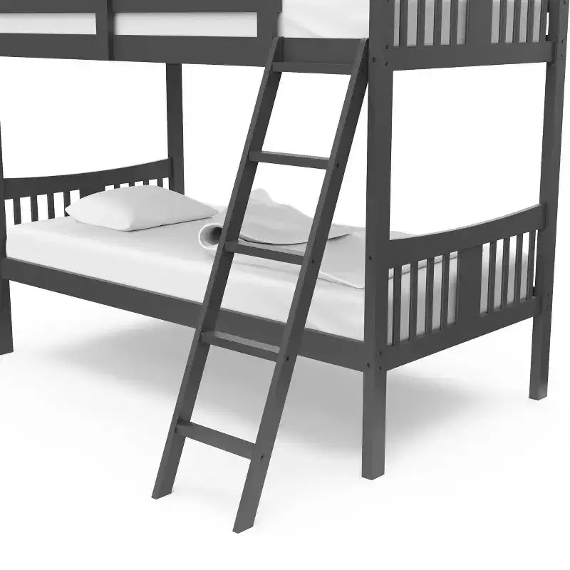 Letto a castello singolo/singolo bianco/grigio/blu navy, convertibile, per 2 persone